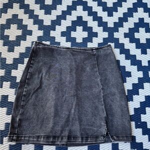 Wild Fable Black/Charcoal Acid Wash Denim Skirt